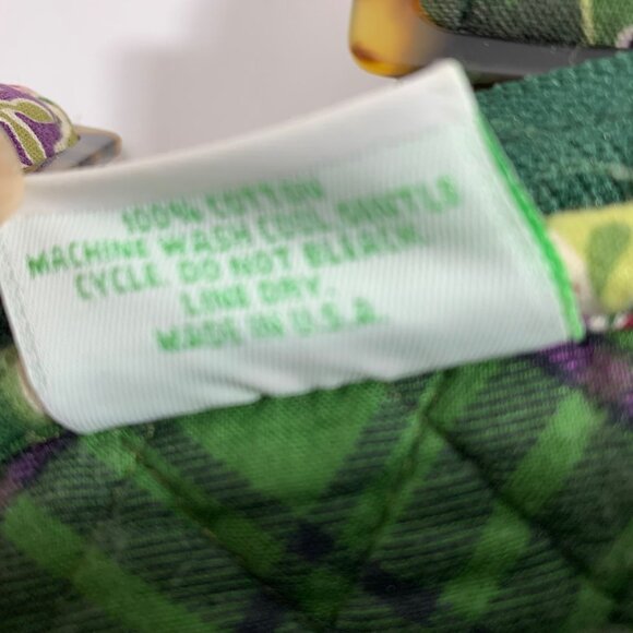 Vera Bradley Retired Pattern Chelsea Multicolor Green Pure Cotton Backpack USA - Picture 8 of 11